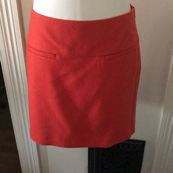 Orange wool mini skirt - Picture 2 of 2